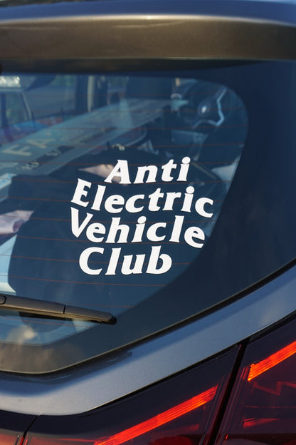 Anti Electric Vehicle Club Decal (FULL VERSION)