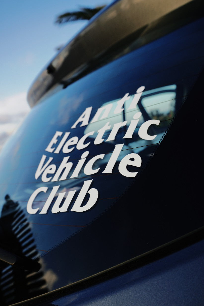 Anti Electric Vehicle Club Decal (FULL VERSION)