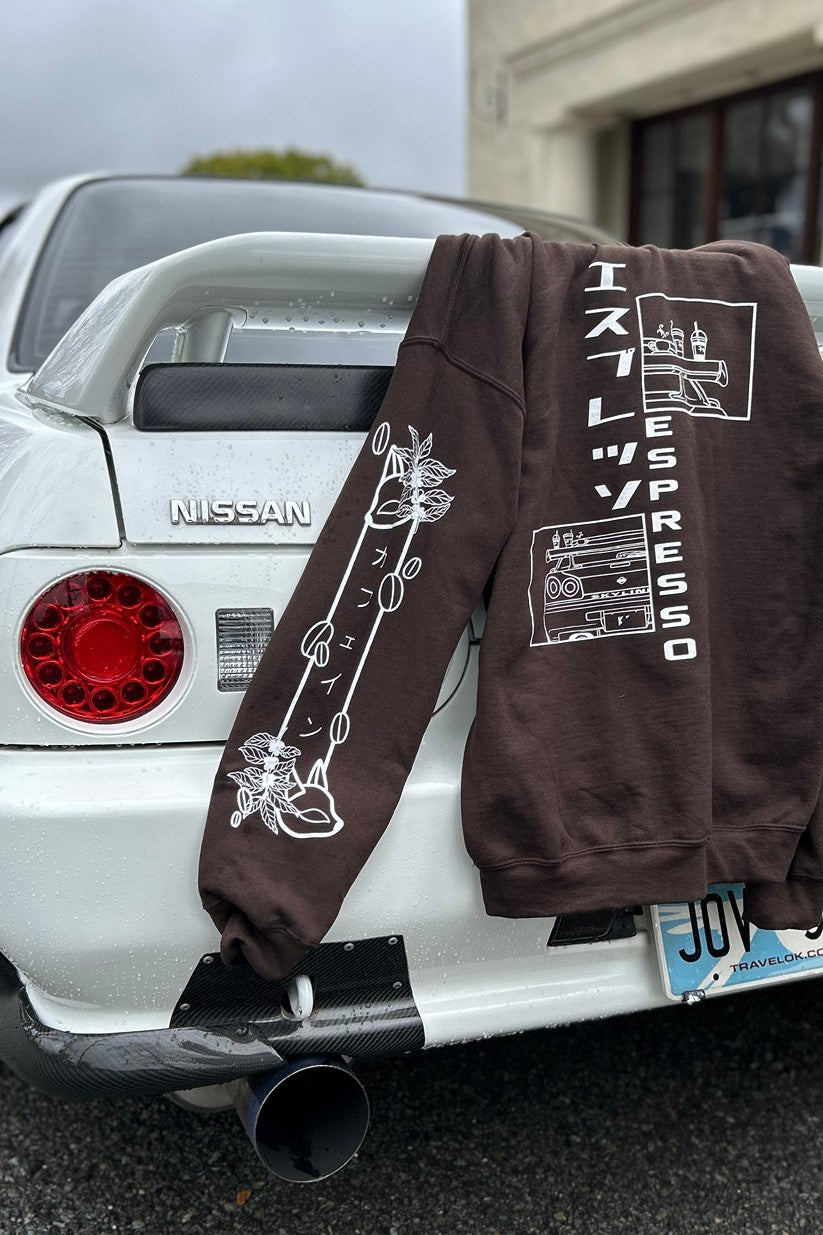 Kinda Fast Cars and Coffee Hoodie Ft. Nissan R34 GTR (Skyline)