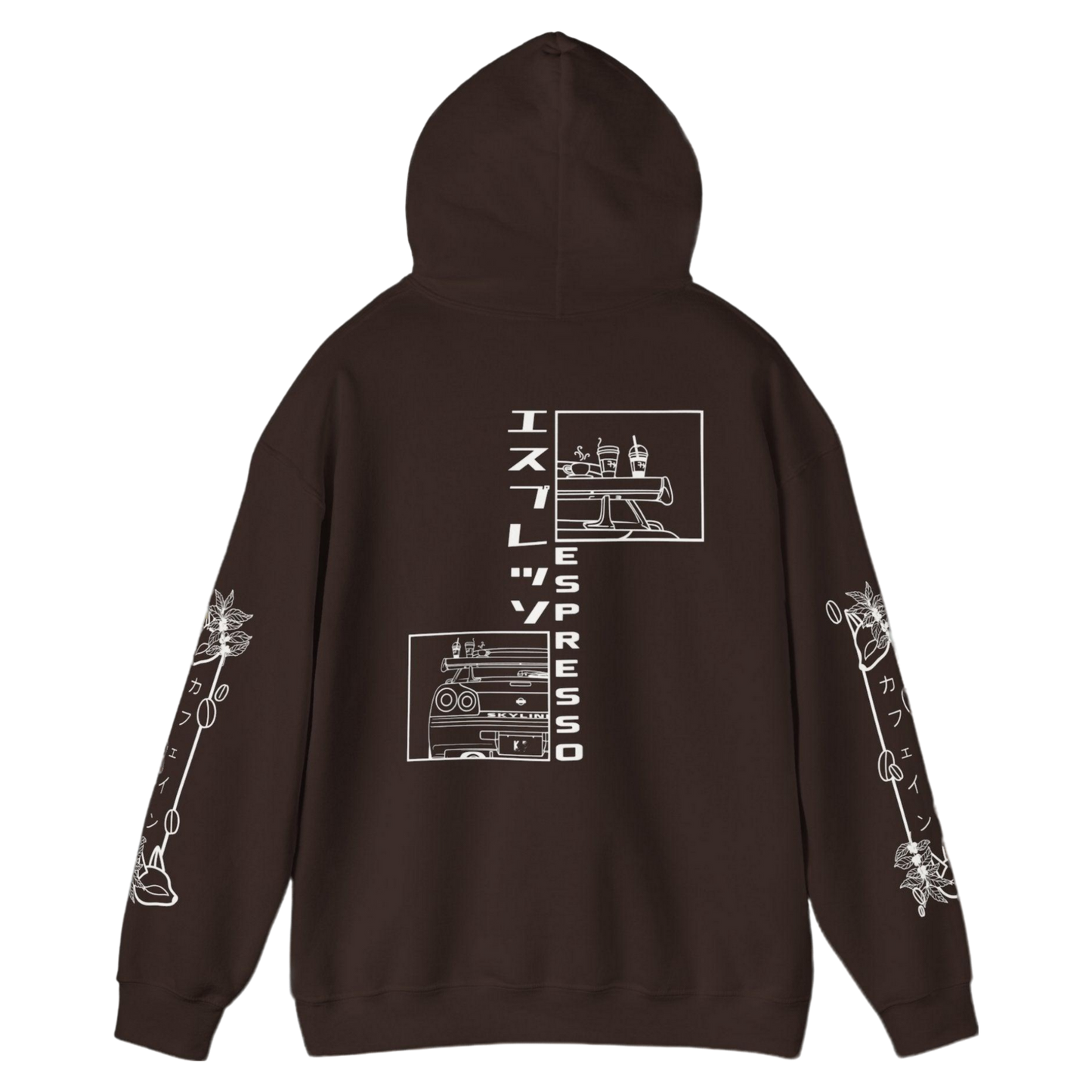 Kinda Fast Cars and Coffee Hoodie Ft. Nissan R34 GTR (Skyline)